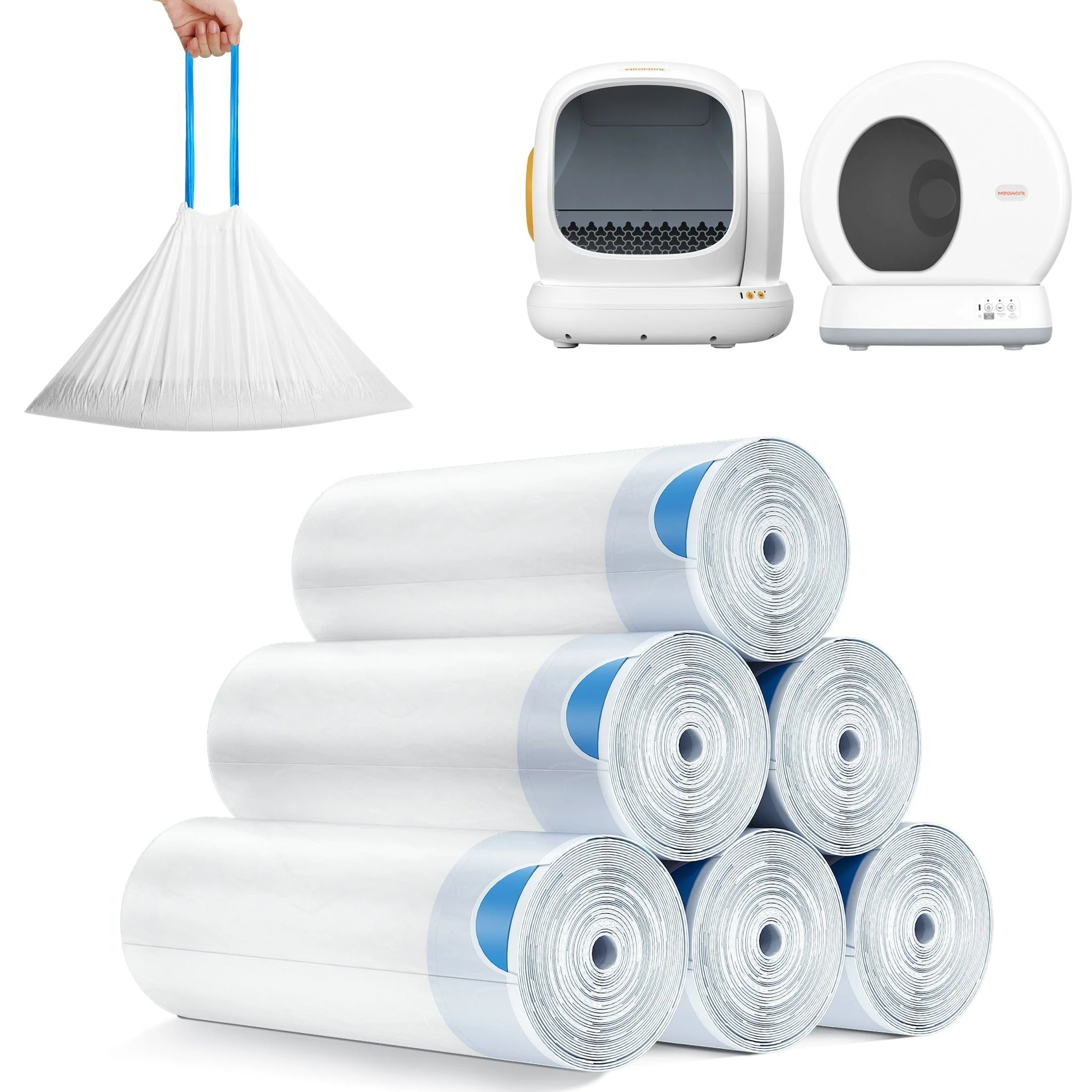 MeoWant Litter Box Liners – Roll Pack (20 Bags/Roll) - Image 2