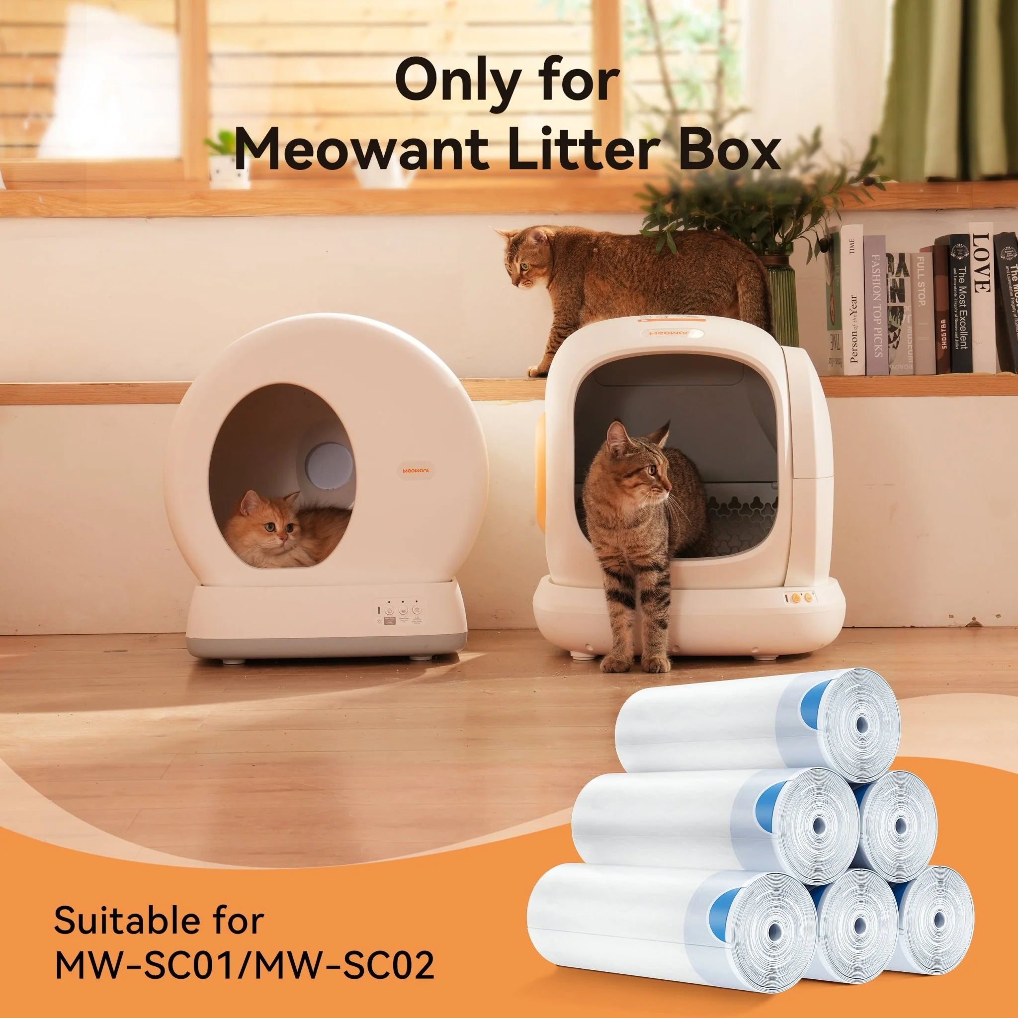 MeoWant Litter Box Liners – Roll Pack (20 Bags/Roll) - Image 8