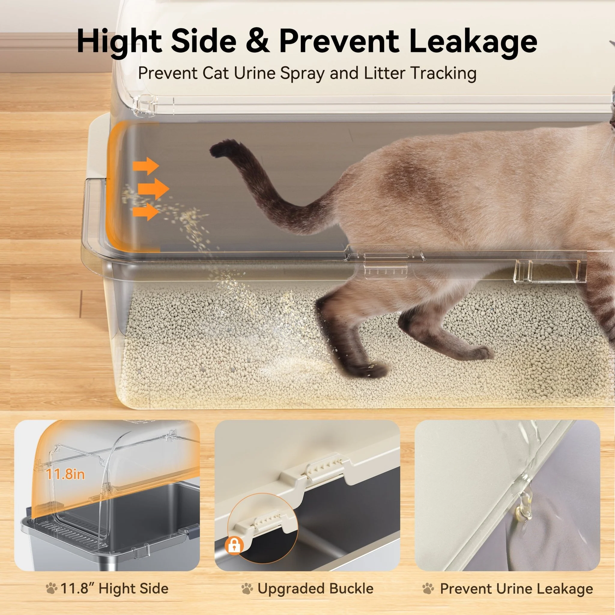 Meowant Stainless Steel Cat Litter Box -  LB02 - Image 8